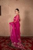 Divyana- Pink Gota Jaal Saree