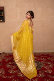 Diya- Yellow Kota Silk Saree