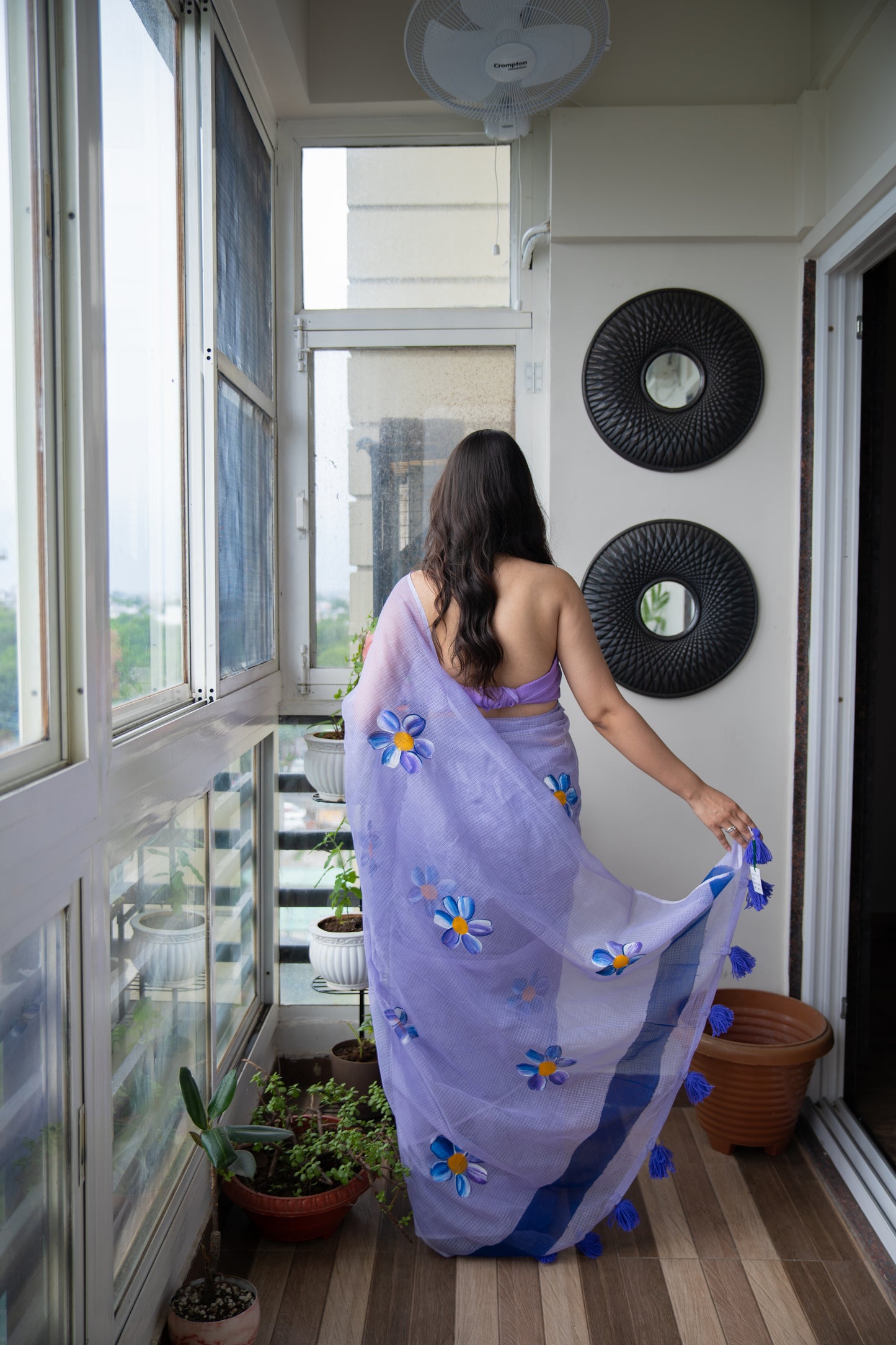 Fiora Muse - Handpainted Kota Doria Saree