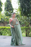 Green Lush- Kota Doria Saree