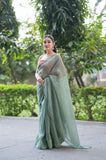 Green Lush- Kota Doria Saree