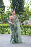 Green Lush- Kota Doria Saree