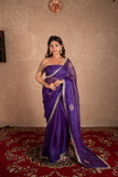 Gul- Purple Buti Work Kota Silk Saree