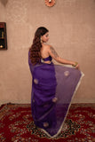 Gul- Purple Buti Work Kota Silk Saree