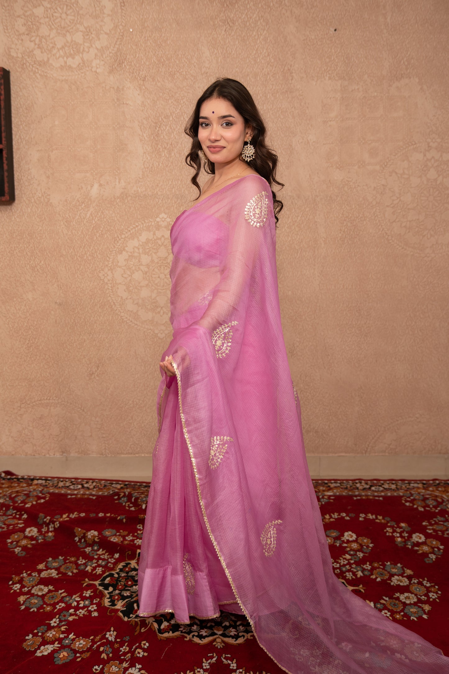 Gulaabo- Pink Kota Silk Saree