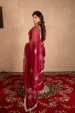 Heer - Maroon Buti work kota silks saree