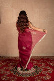 Heer - Maroon Buti work kota silks saree