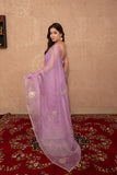 Inaaya- Mauve Kota Silk Saree