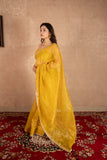 Ira- Yellow Kota Tissue Saree