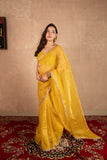 Ira- Yellow Kota Tissue Saree
