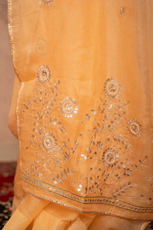 Jashnavi- Orange Gota Jaal Saree