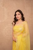 Jiya- Yellow Kota Silk Saree