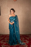 Kanak - Blue Gota Jaal saree