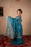 Kanak - Blue Gota Jaal saree