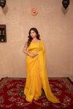 Kanchana- Yellow Kota Silk Saree