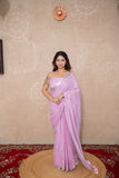 Kavita- Lavender Linen Saree