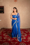 Kaya- Blue Buti work kota silks saree