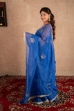 Kaya- Blue Buti work kota silks saree