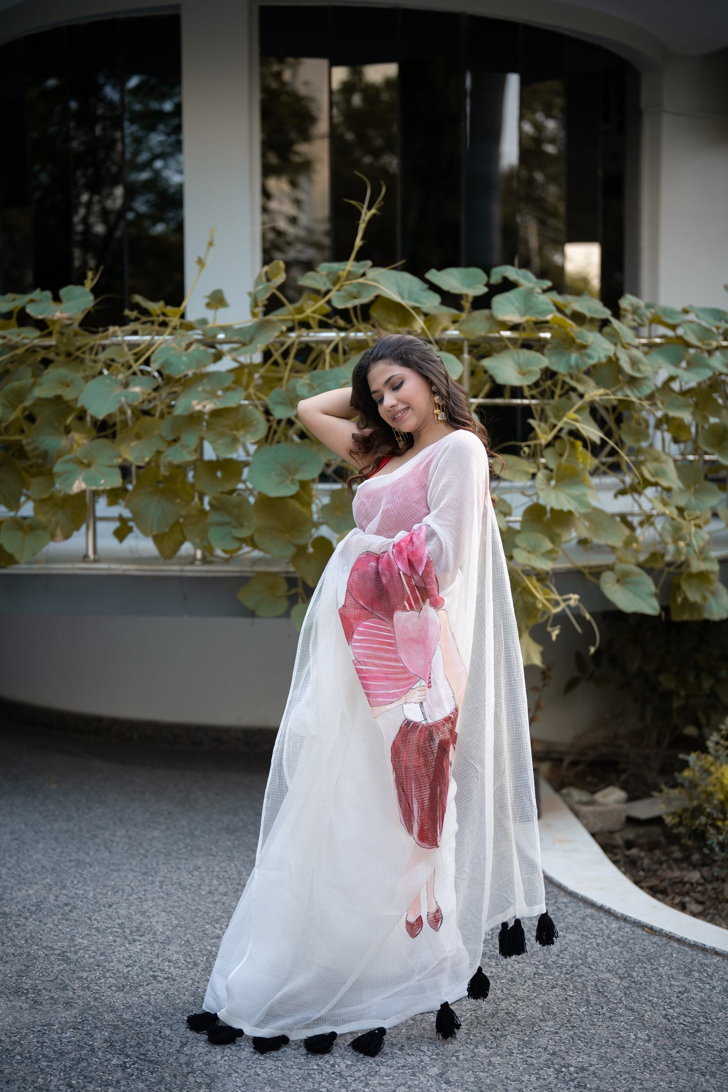 Love Square- Handpainted Kota Doria Saree