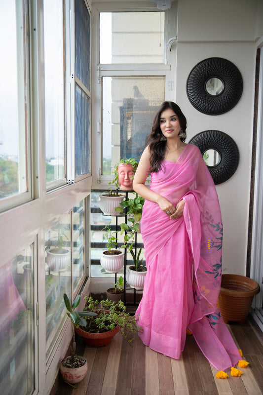Luminella- Handpainted Kota Doria Saree