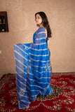Naindhara- Blue Leheriya Kota Silk Saree