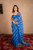 Naindhara- Blue Leheriya Kota Silk Saree