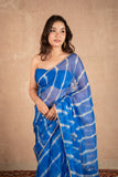 Naindhara- Blue Leheriya Kota Silk Saree