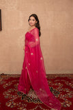 Noorani- Pink Floral Kota Silk Saree