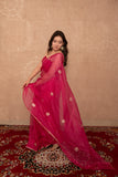 Noorani- Pink Floral Kota Silk Saree