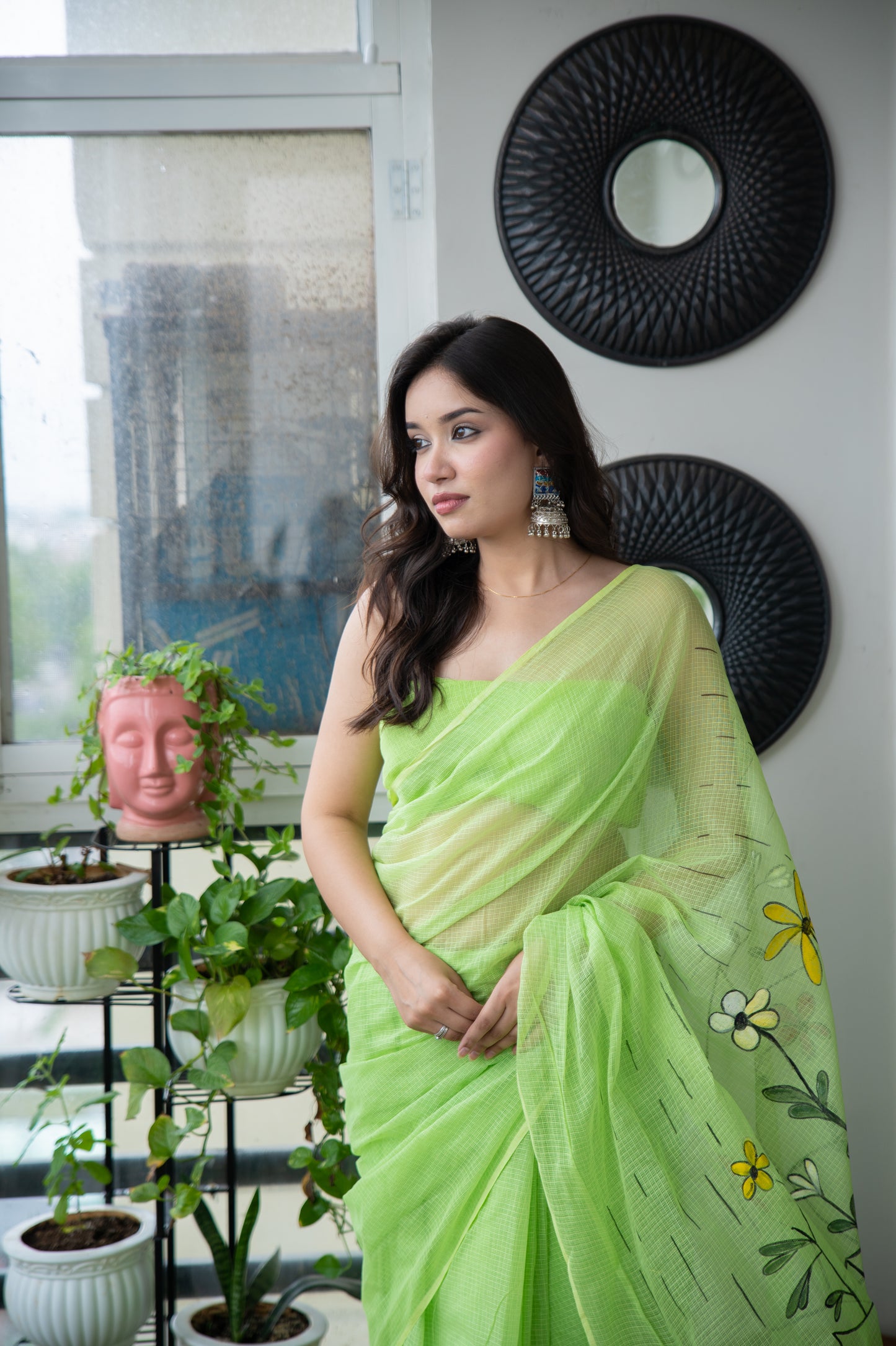 Nyara- Handpainted Kota Doria Saree