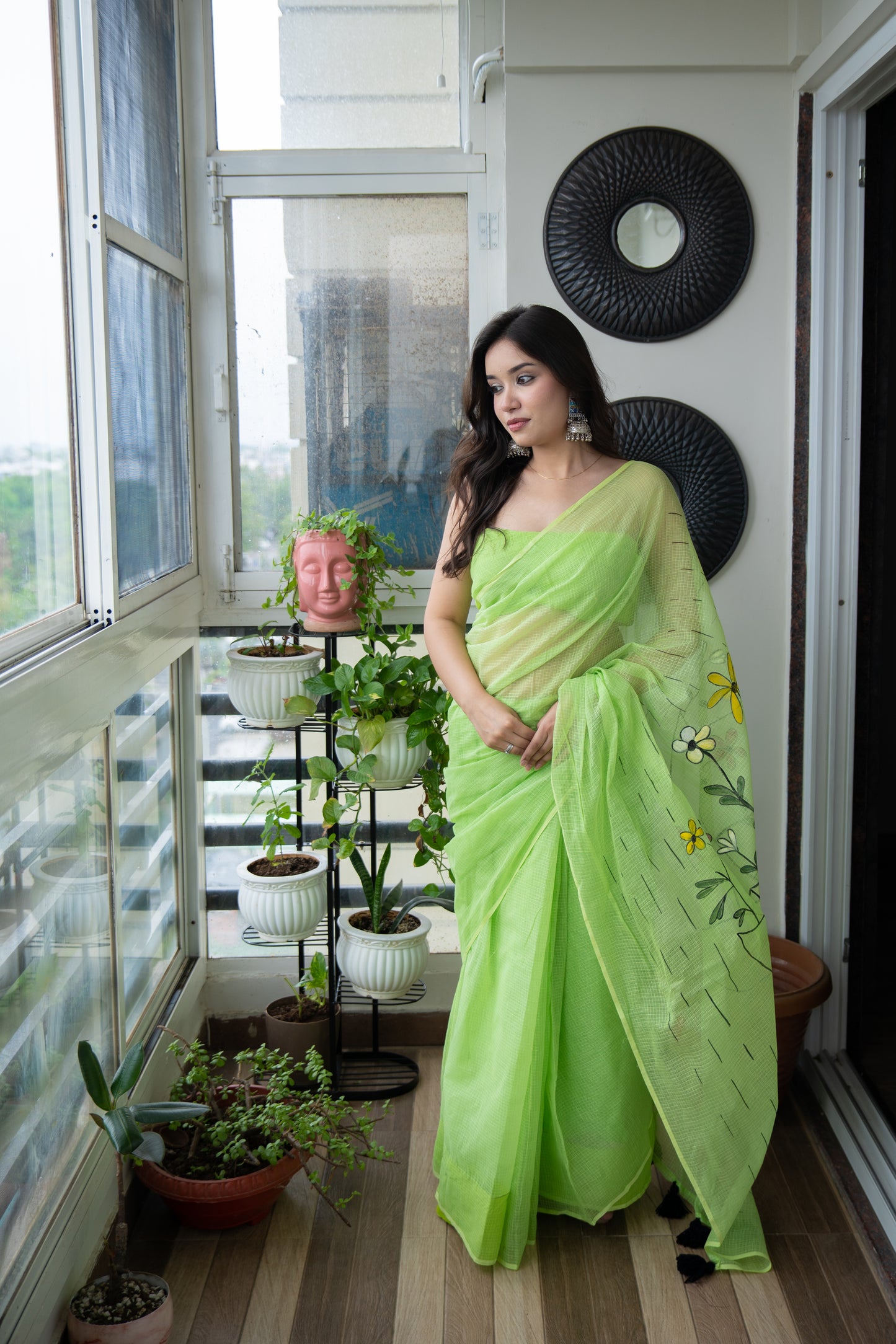 Nyara- Handpainted Kota Doria Saree