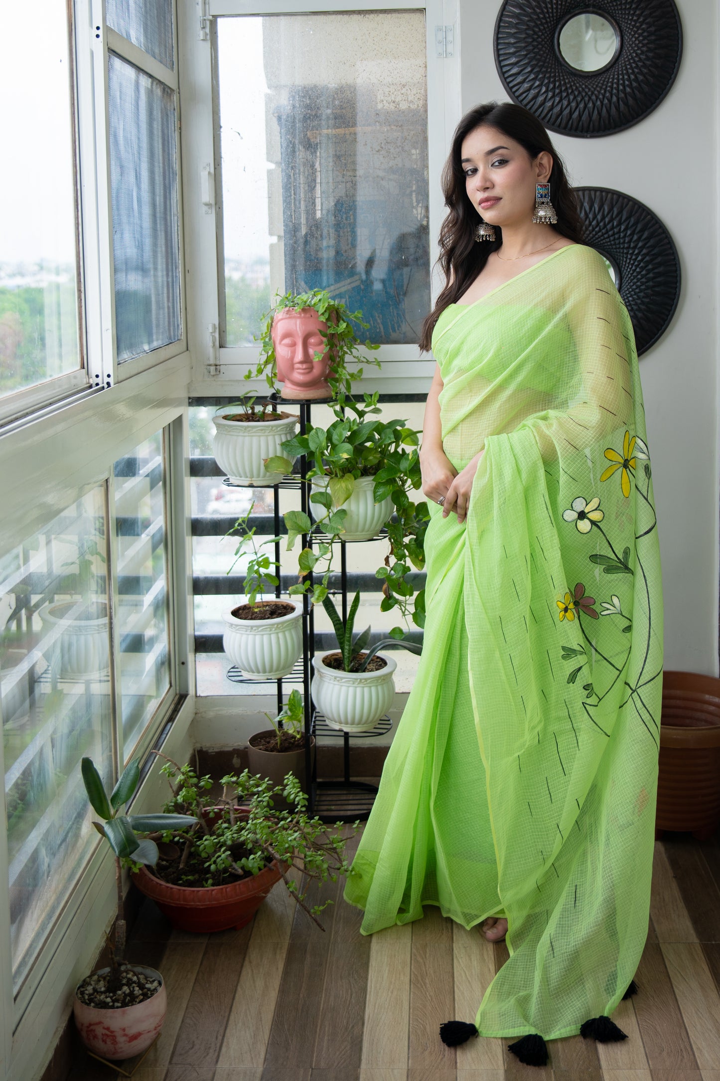 Nyara- Handpainted Kota Doria Saree
