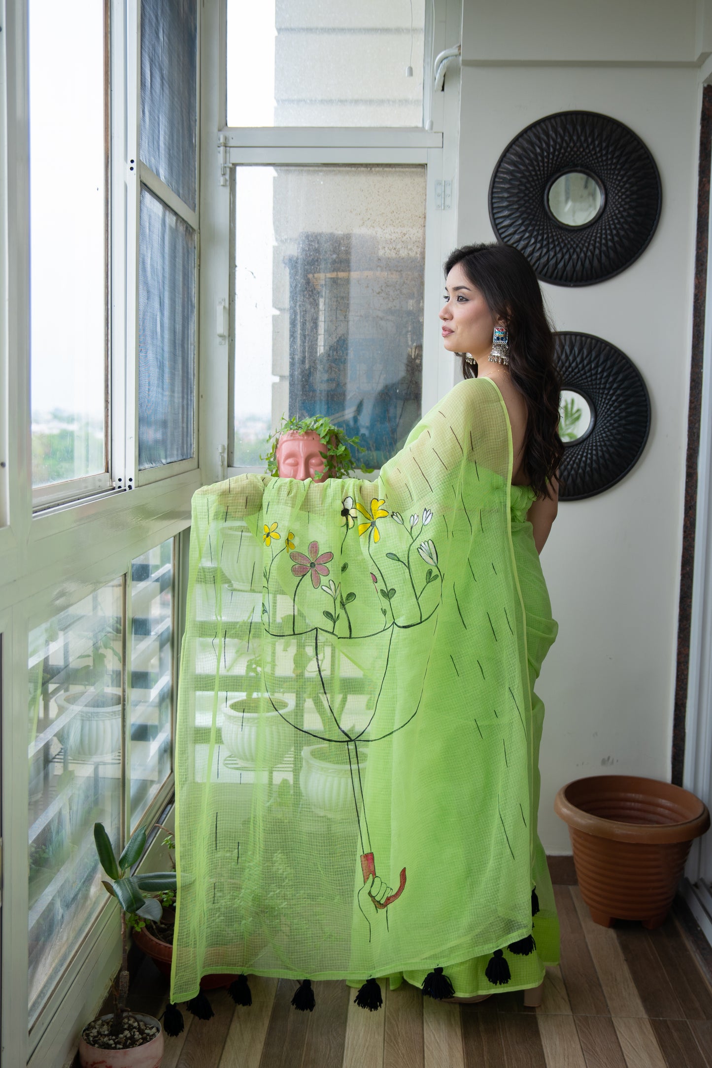 Nyara- Handpainted Kota Doria Saree