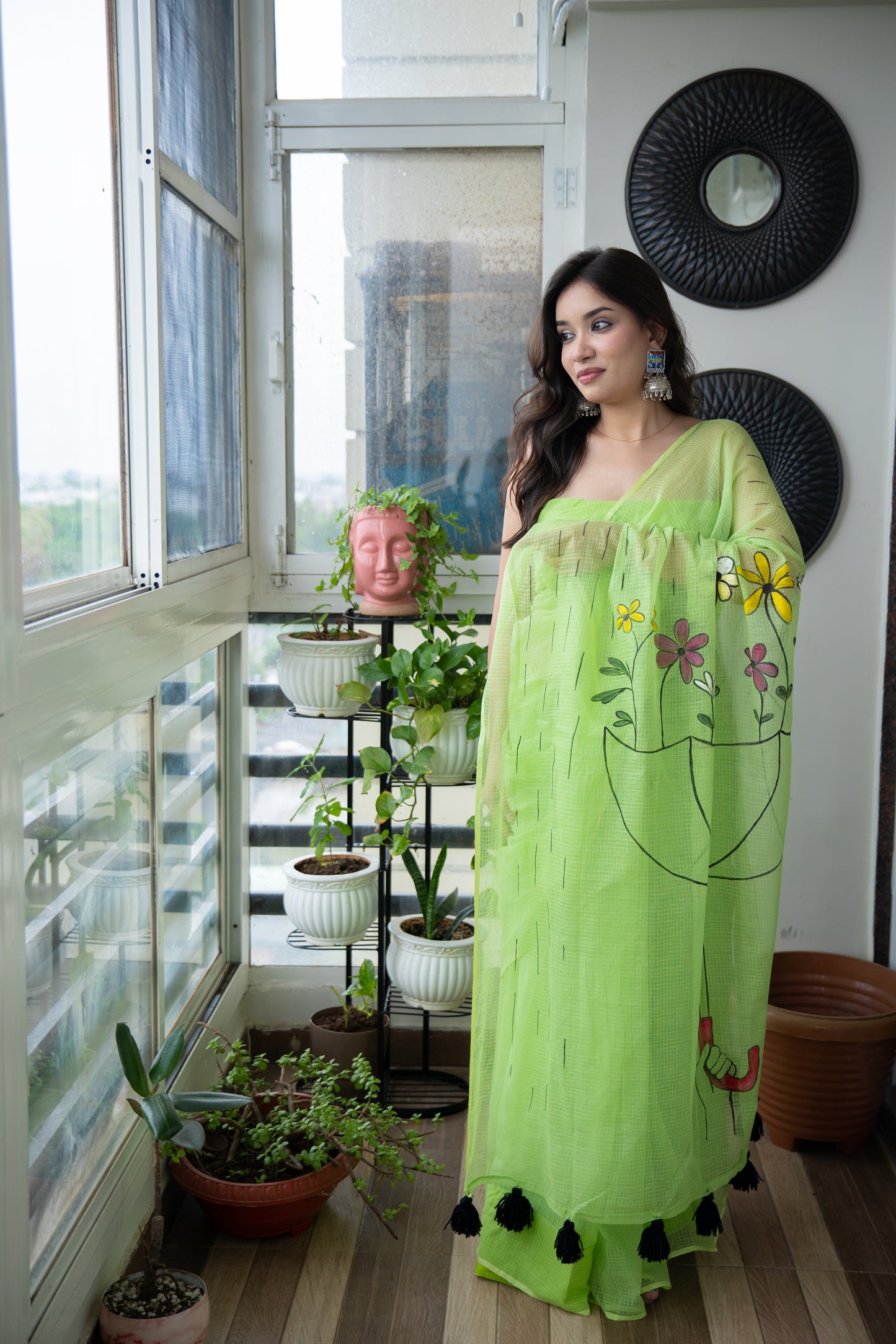 Nyara- Handpainted Kota Doria Saree