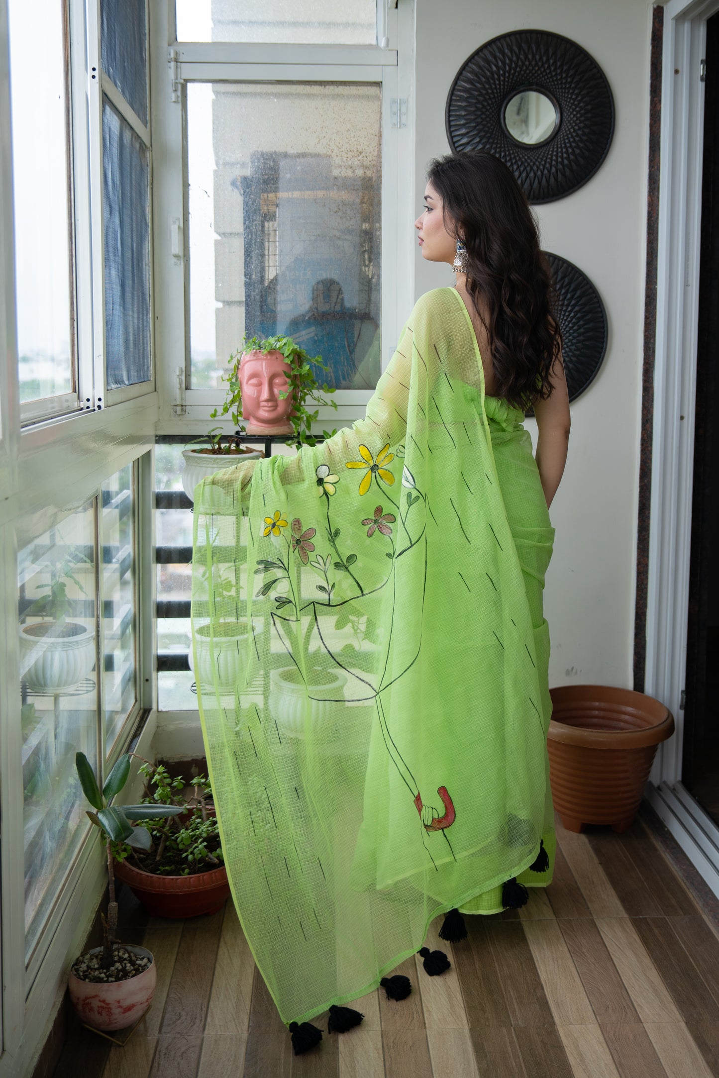 Nyara- Handpainted Kota Doria Saree