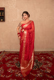 Raga- Red Kota Silk Saree