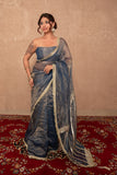 Rangnoor- Blue Gota Work Saree