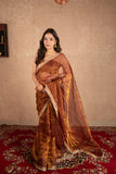 Reet- Brown Kota Tissue Saree