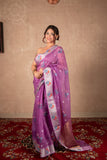 Ridhi- Purple Kota Silk Saree