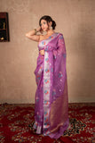 Ridhi- Purple Kota Silk Saree