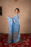 Rivaa- Blue Kota Silk Saree
