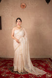 Rohi- Cream Kota Silk Saree
