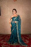 Rooh- Blue Kota Silk Saree