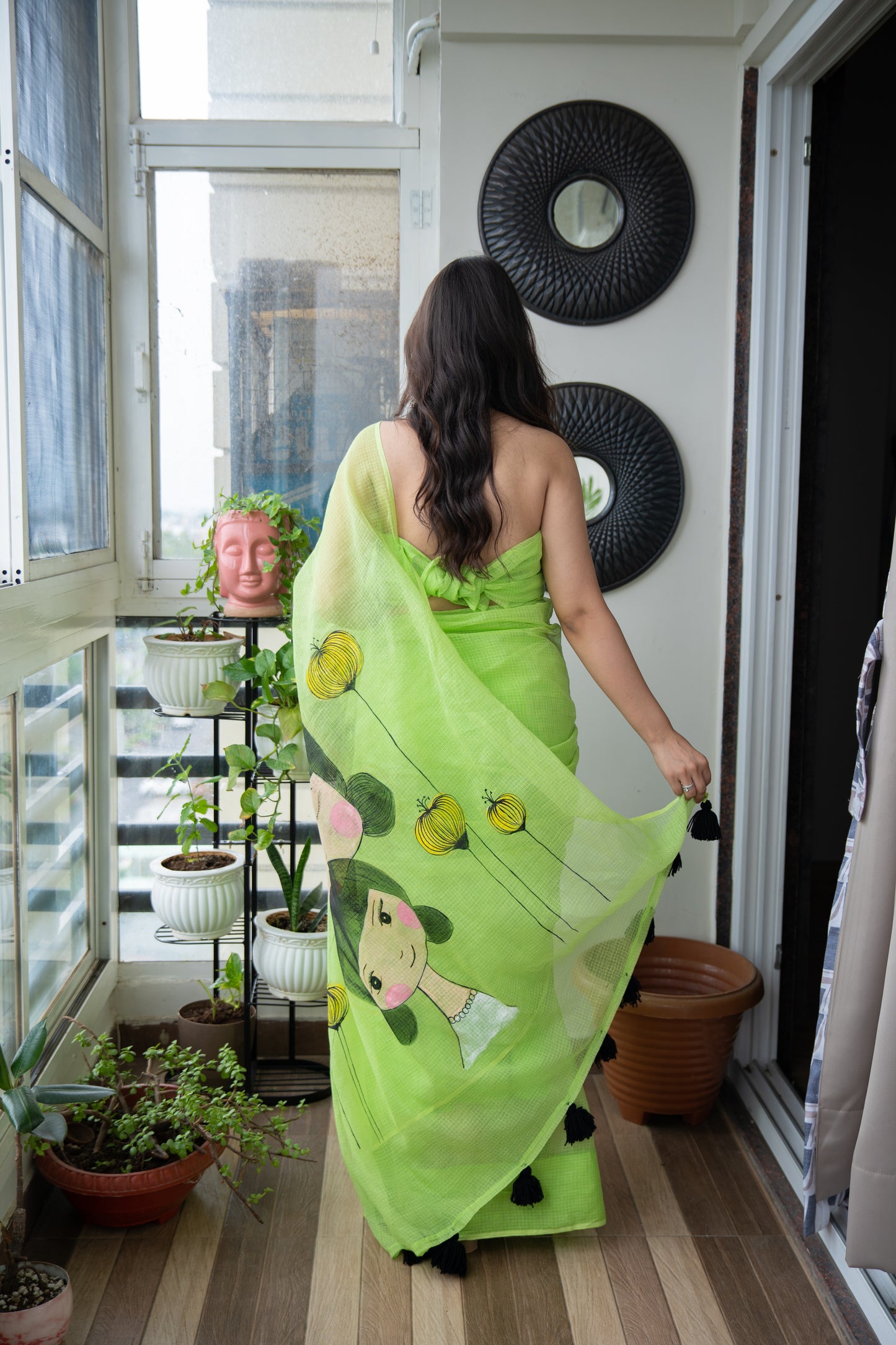 Seredella- Handpainted Kota Doria Saree
