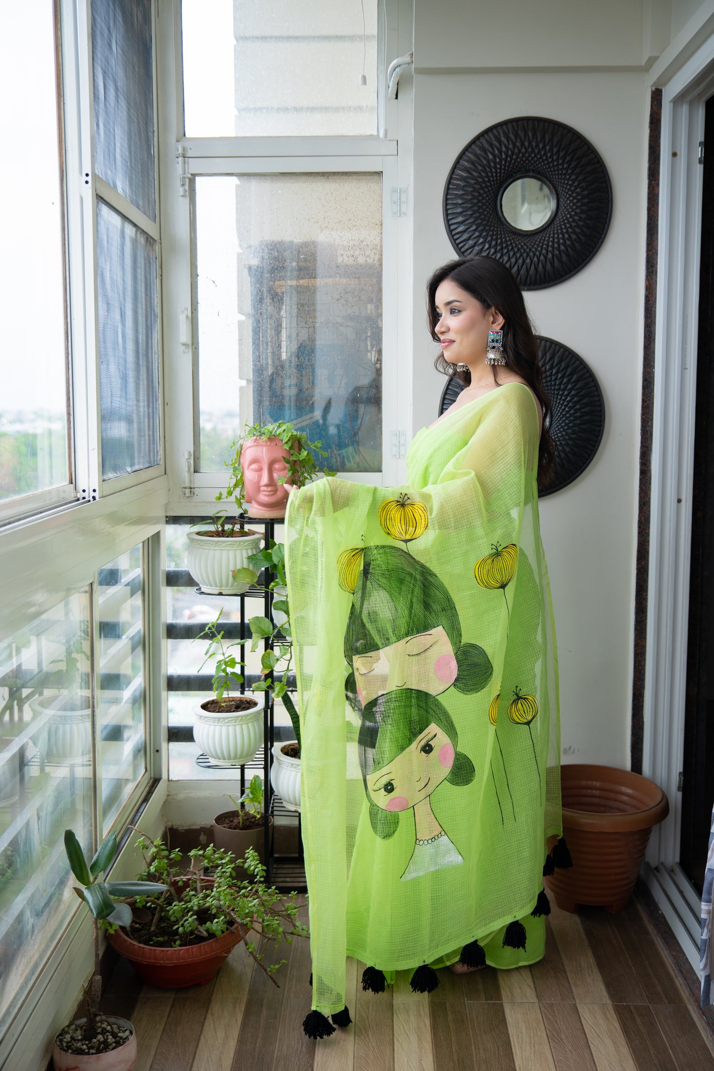 Seredella- Handpainted Kota Doria Saree