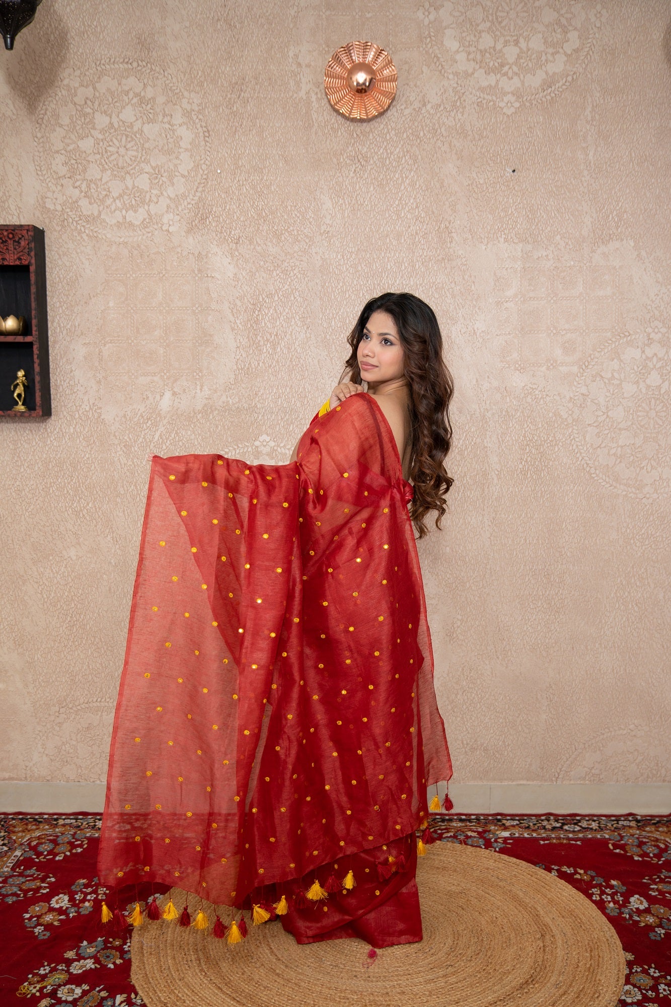 Shobhana- Tikli work Silk Saree