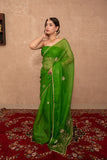 Sutra- Green Gota Jaal Saree