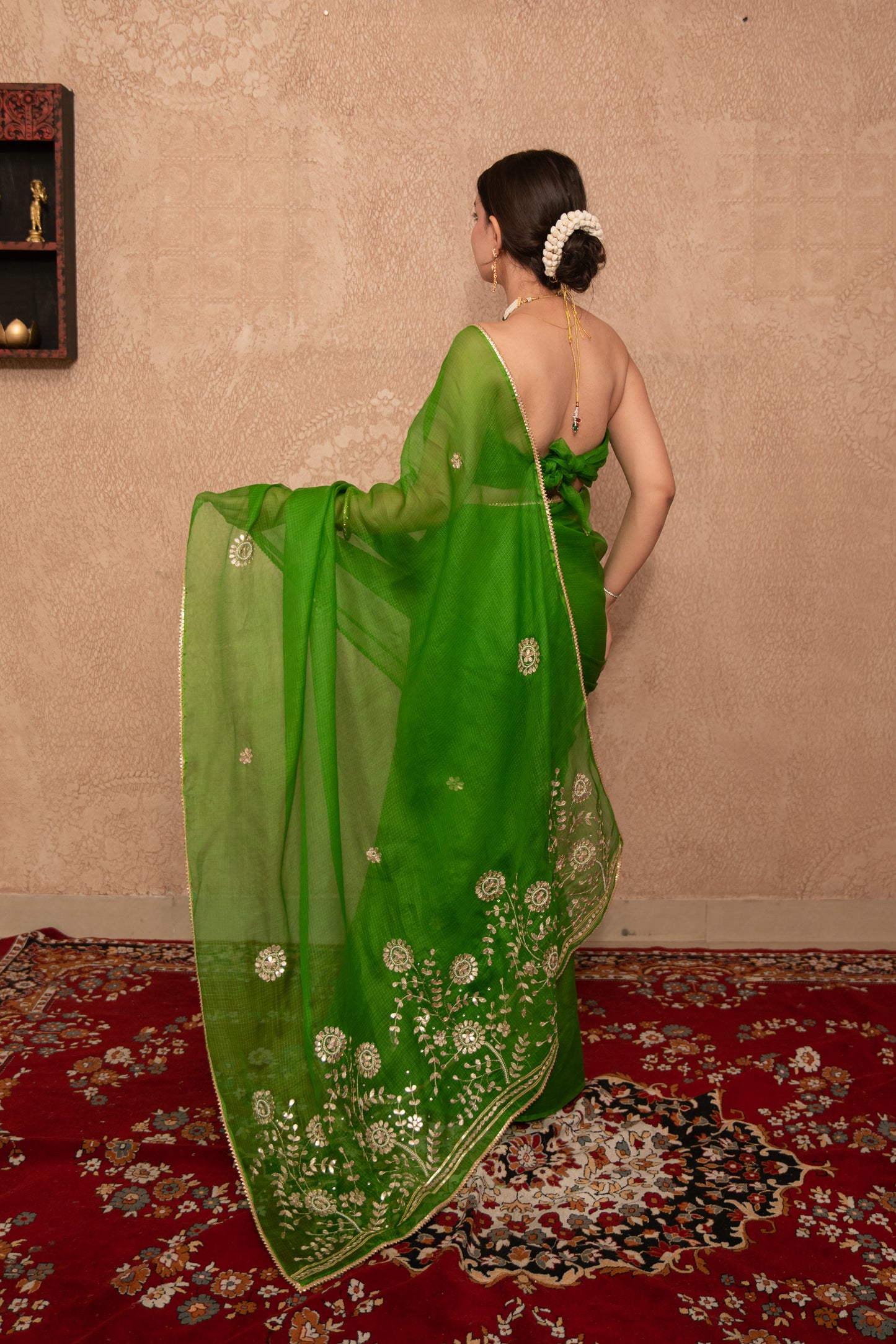 Sutra- Green Gota Jaal Saree