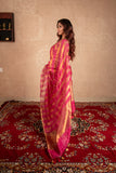 Sutraja- Pink Striped Silk Saree