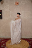 Tanirika- Beige Silk Linen Saree